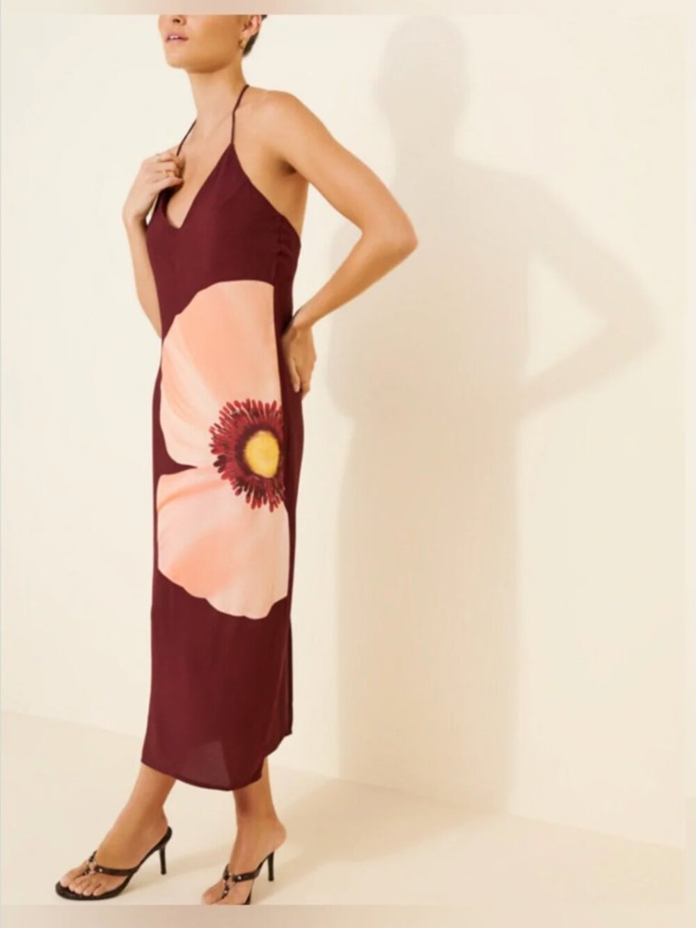 Anthropologie Summer Away Halter Midi Dress size XS